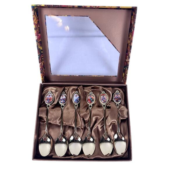 Empire Limited Edition Teaspoons Fine Bone China Stainless Steel 6 Spoons NIB - Picture 2 of 16